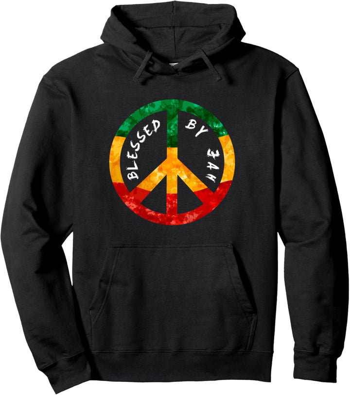 Rastafari Peace Schild Geschenk Gesegnet von Jah Reggae Pullover Hoodie