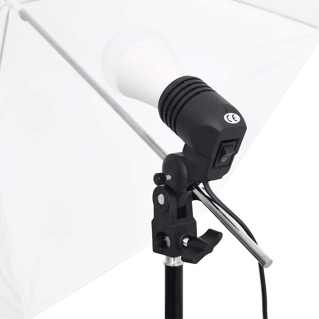 vidaXL Fotostudio-Beleuchtung Set mit Stativen & Schirmen, Studiobeleuchtung Set, Softbox, Studioleu