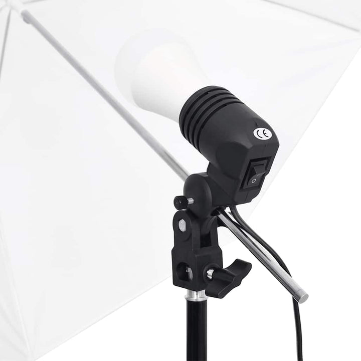 vidaXL Fotostudio-Beleuchtung Set mit Stativen & Schirmen, Studiobeleuchtung Set, Softbox, Studioleu