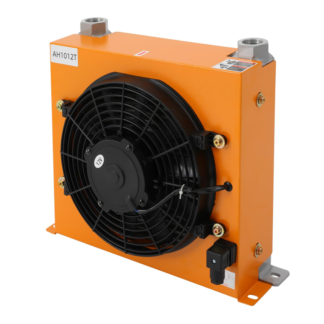 Hydraulikölkühler 12V 120W, luftgekühlter Ölkühler mit 6000 kcal/h Kühlleistung 100L/min Durchfluss,