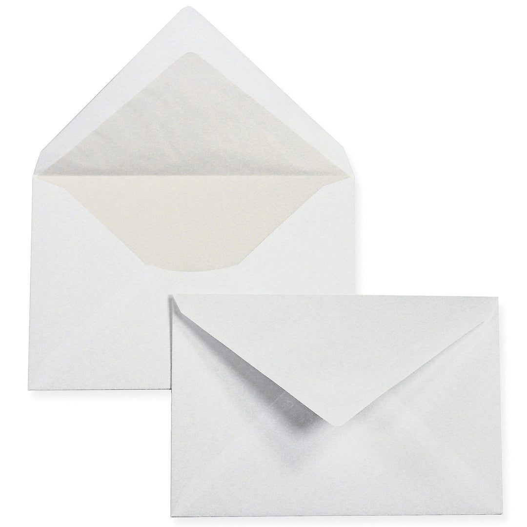 PREMIUM Briefumschläge C6 weiss, gefüttert 100/qm, 500 Stück, weiss mit Innenfutter/Seidenfutter, 50