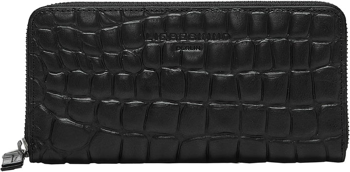Liebeskind Berlin Damen 899-Gigi20-Croco-Black Travel Accessory Wallet Large (HxBxT 10cm x 19cm x 2c