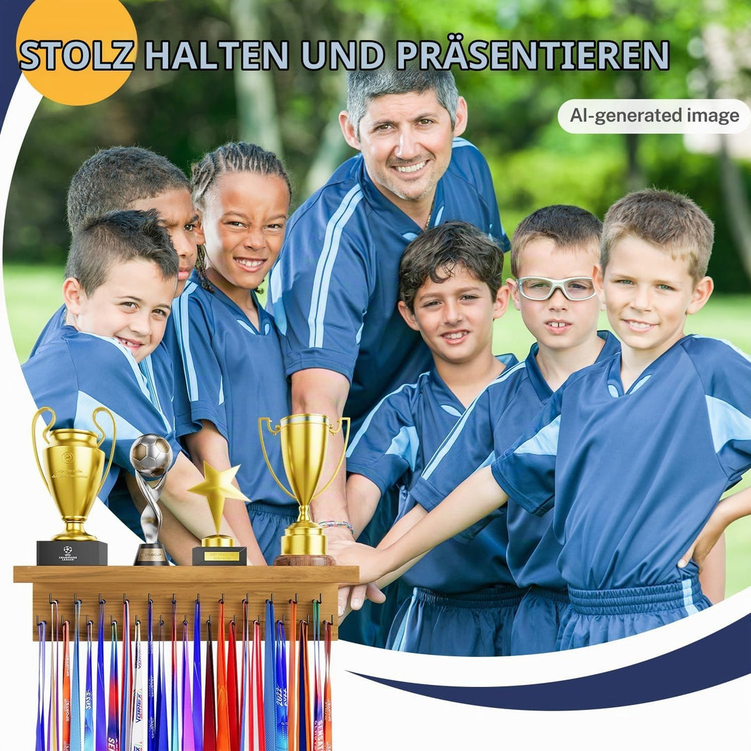 DSVENROLY Medaillenhalter Display Trophy Shelf Organizer, Stabiler Medaillenhalter Ausstellungsständ