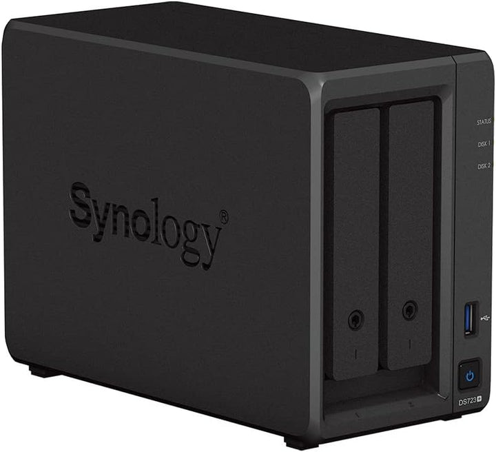 Synology DS723+ 2-Bay Diskstation NAS (AMD Ryzen™ 4 Threads R1600 Dual-Core 2GB Ram 2xRJ-45 1GbE LAN