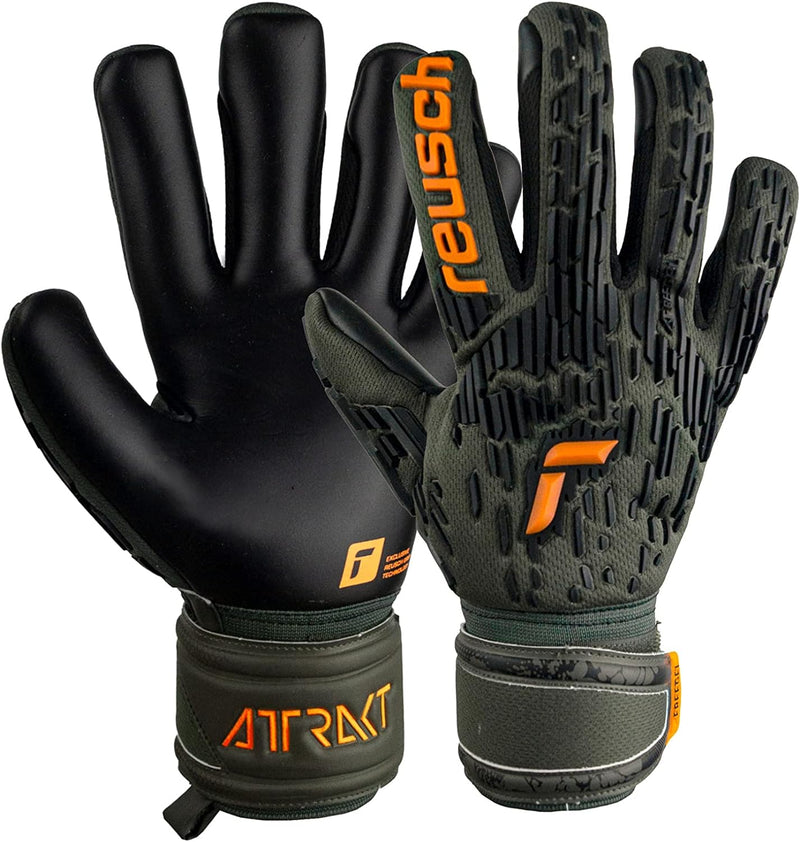Reusch Attrakt Freegel Silver warthandschuhe 8 Gren/Shock orng/Blck, 8 Gren/Shock orng/Blck