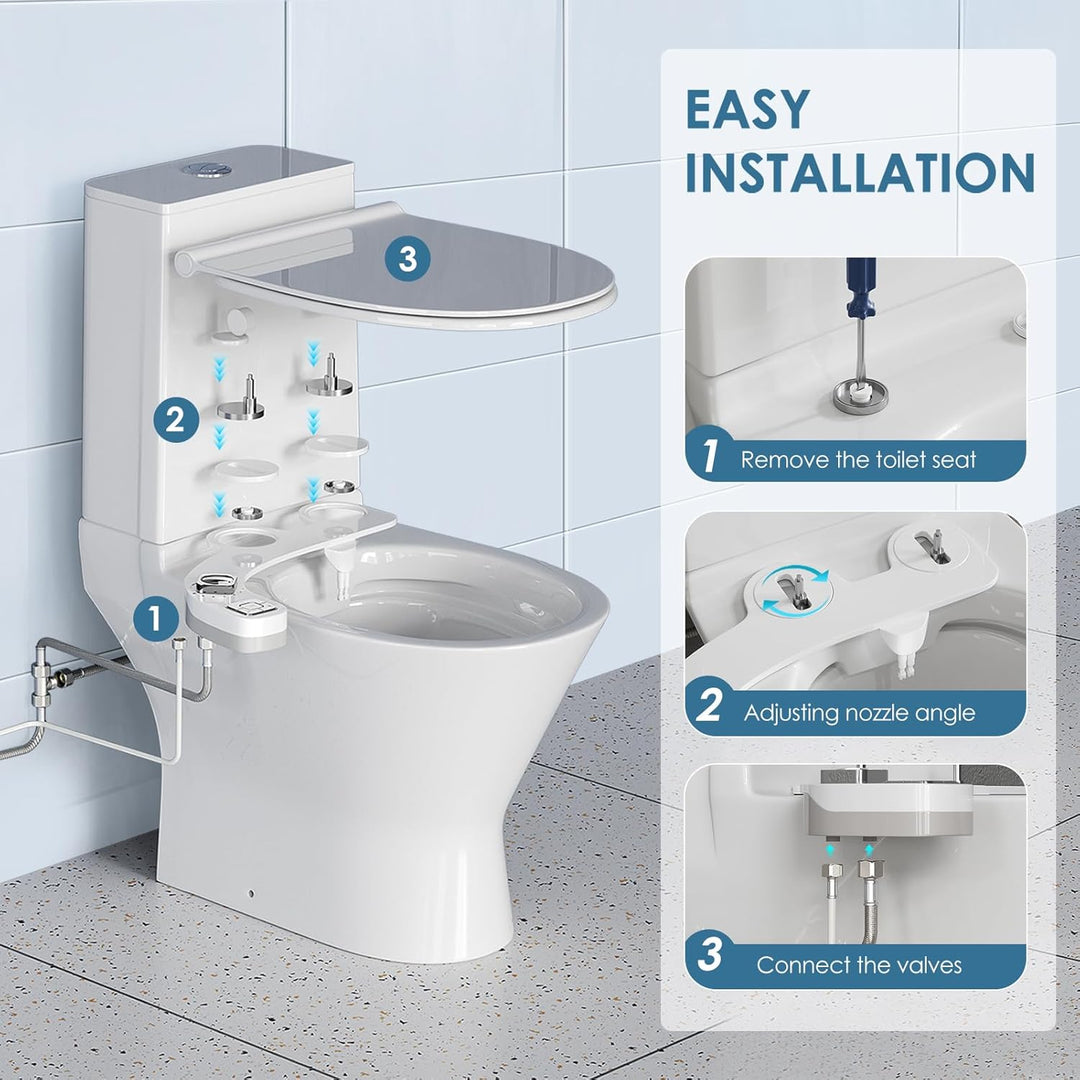 Bidet Aufsatz für Toilette, Nicht Elektrisch Bidet Toilettenaufsatz Bidet Mit Einziehbare Selbstrein