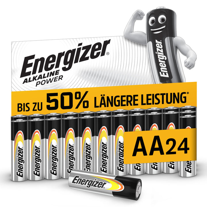 Energizer Batterien AA, Alkaline Power Batterie, 24 Stück, 24 Stück