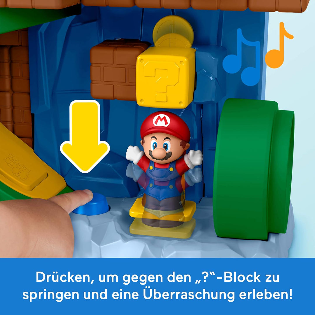 Fisher-Price Little People My Mario Abenteuer-Spielset für Kleinkinder, mit Musik, Geräuschen und Fi