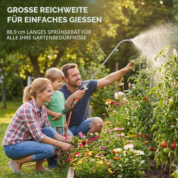 1 Stück Giessstab Lang, Teleskop Sprühlanze mit Verstellbarer Düse, Hochwertige Metall-Sprühstange f