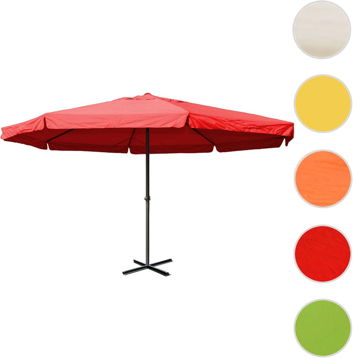 Sonnenschirm Meran Pro, Gastronomie Marktschirm mit Volant Ø 5m Polyester/Alu 28kg ohne Ständer Bord