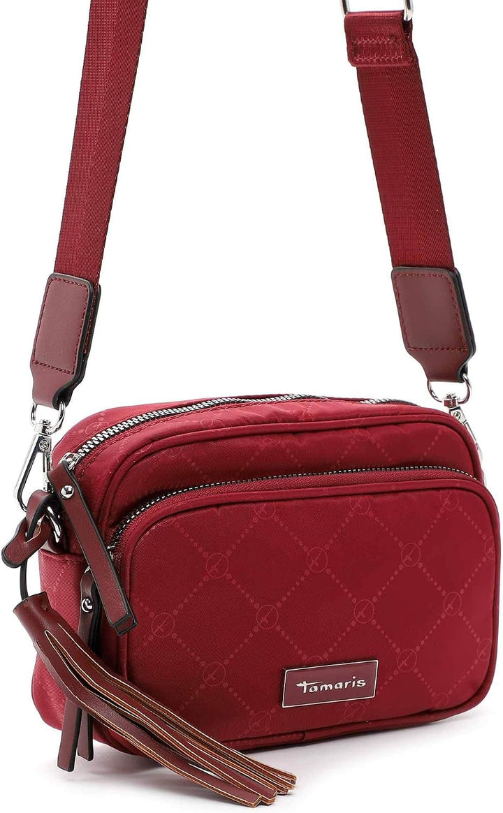 Tamaris Umhängetasche TAS Lisa 32396 Damen Handtaschen Print Einheitsgrösse Wine 690, Einheitsgrösse