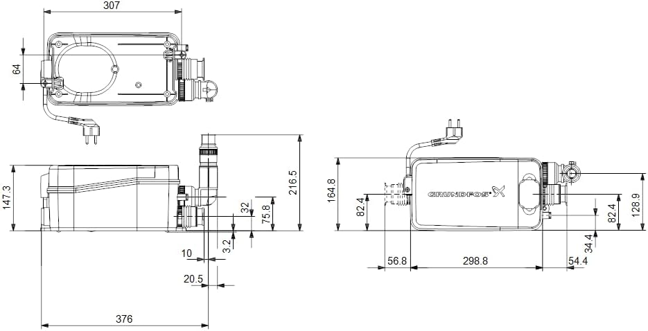 SOLOLIFT2 D-2 Kleinhebeanlage Hebeanlage Abwasserhebeanlage Pumpe, SOLOLIFT2 D-2