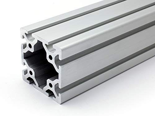 Aluminiumprofil 80x80S I-Typ Nut 8 (schwer), silber eloxiert. Aluminium Profil 80x80 Alu Profile 80