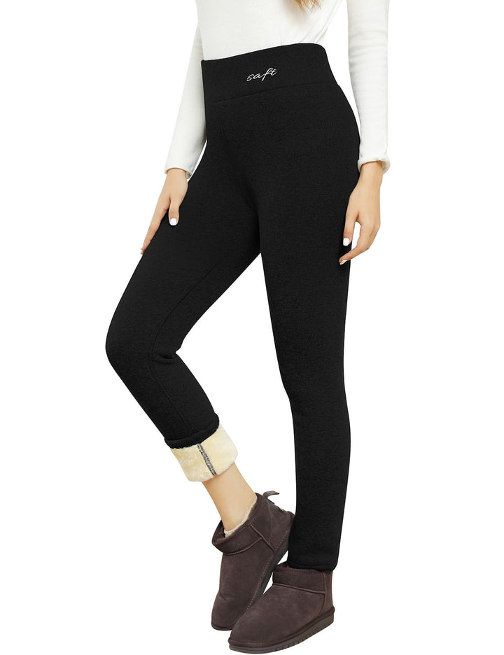 PASUDA Thermo Leggings Damen Winter Fleece Gefütterte Thermoleggins Lang High Waist Warme Winterlegg