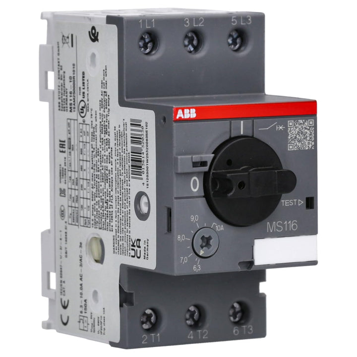 ABB MS116 Motorschutzschalter, 10 A 690 V 90mm x 45mm