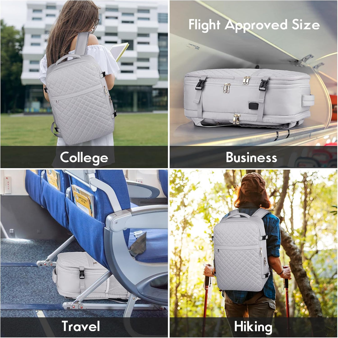 MOMUVO Reiserucksack, Rucksack Handgepäck Flugzeug, Ryanair Handgepäck 46x31x20, mit 17.3 Zoll Lapto