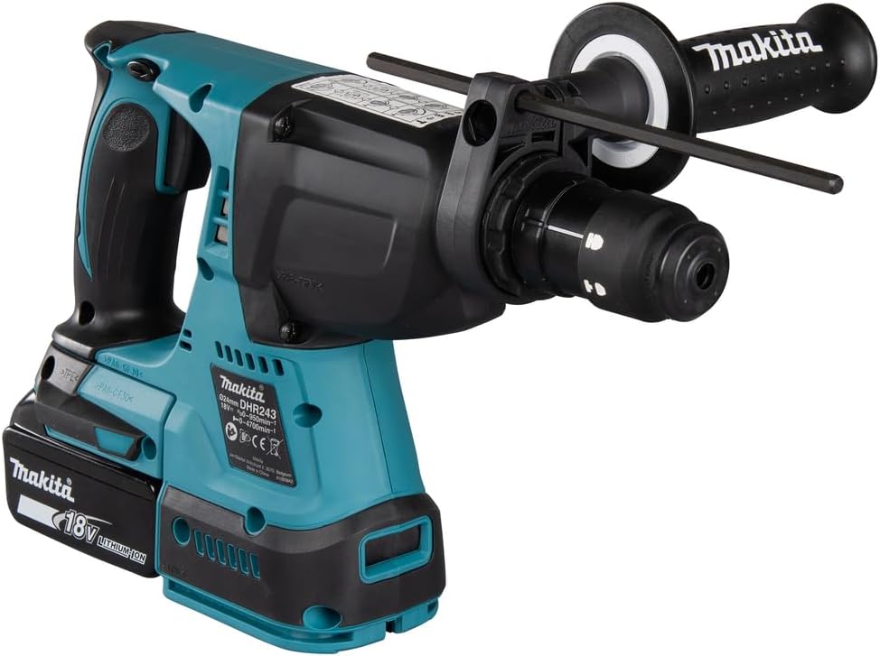 Makita Akku-Kombihammer für SDS-Plus, (18 V, 5,0 Ah im Makpac inklusive 2 Akkus und Ladegerät), DHR2