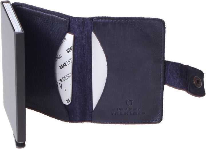 Bear Design Antic Unisex Geldbörse blau 15,5x9x4cm Kreditkartenetui Portemonnaie