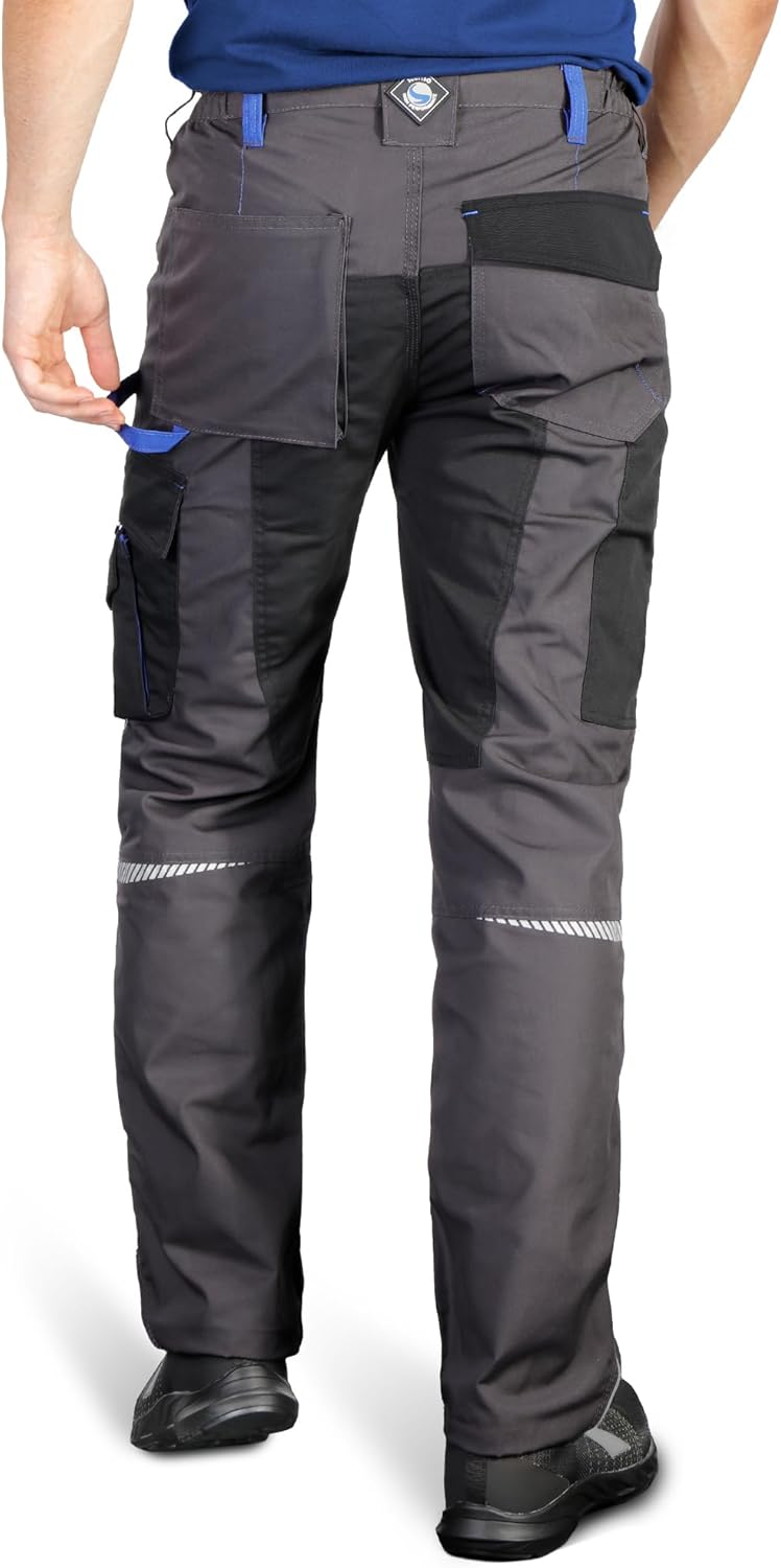 Prisma Arbeitshosen Männer Cargohose Herren mit Elastischem Bund, Hammerschlaufe, Zwei Vordertaschen