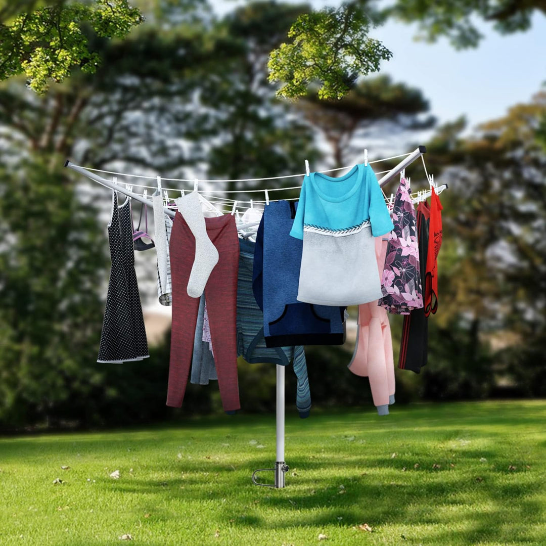 com-four® Sonnenschirmhalter aus massivem Metall - Schirmständer mit Griff, für Kies- und Sandboden