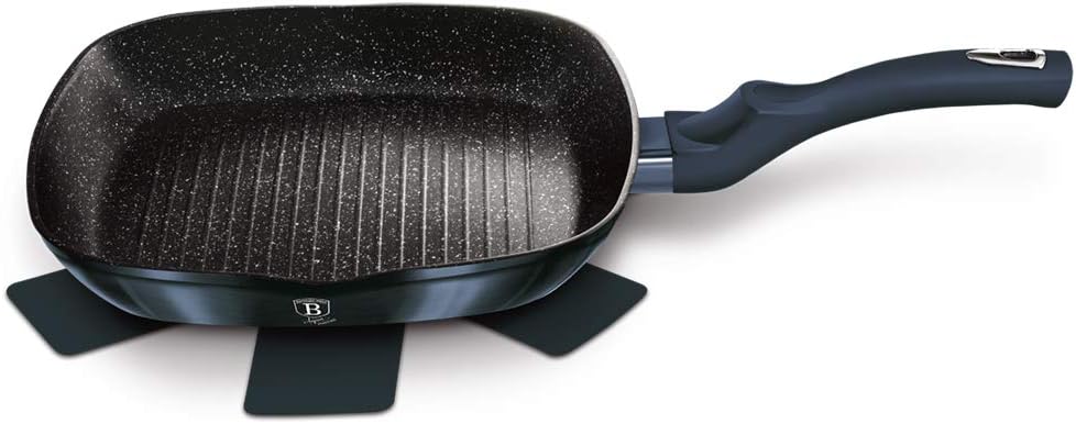 BerlingerHaus Granit Grillpfanne Bratpfanne 28cm BERLINGER Haus Metallic Aquamarine BH-1873
