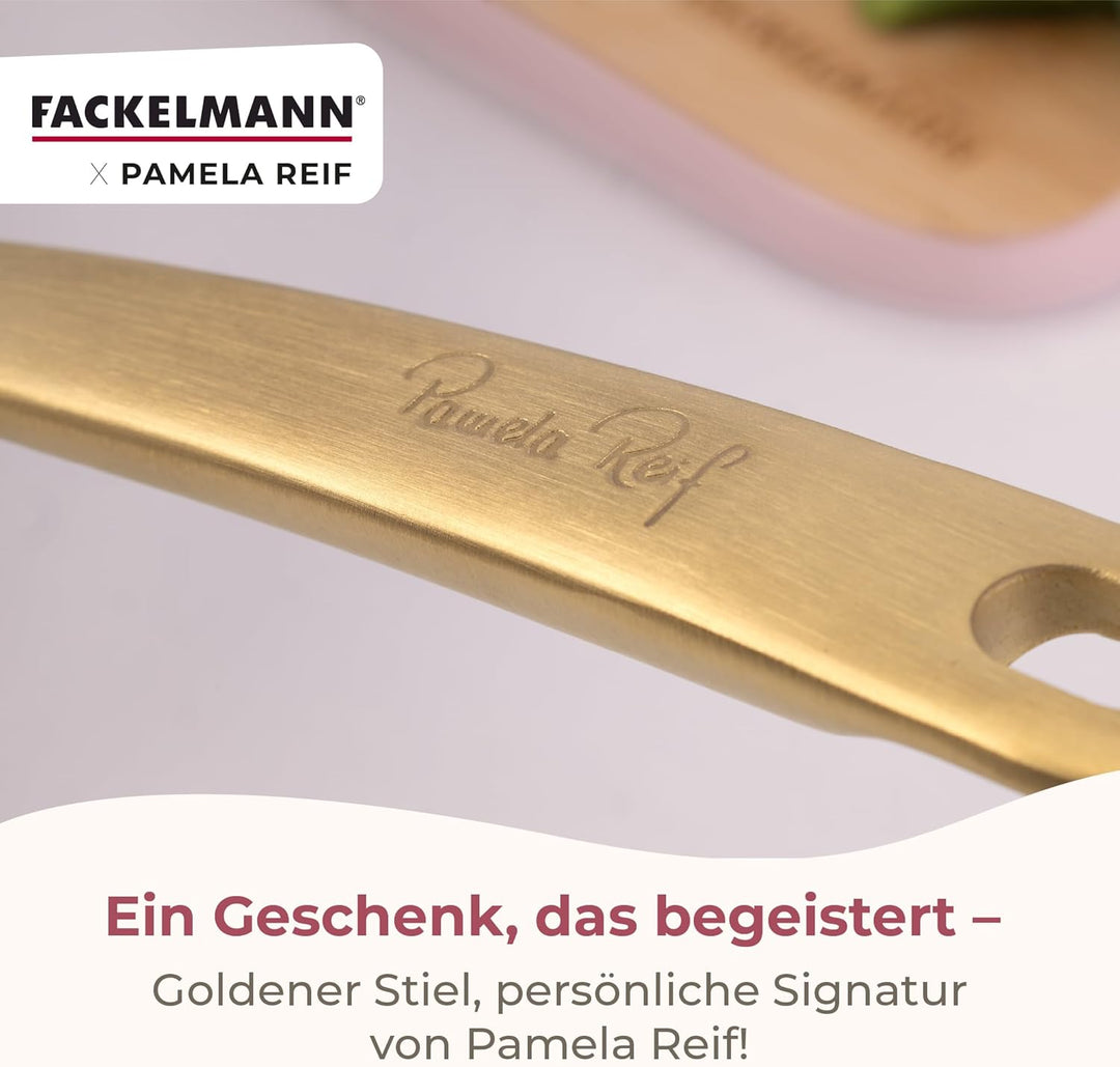FACKELMANN x Pamela Reif Bratpfanne Ø 20 cm – recyceltes Aluminium, PFAS-freie keramische Beschichtu