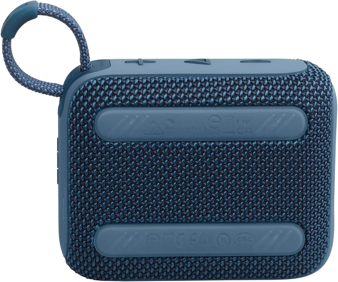JBL Go 4 in Blau – Tragbare Bluetooth-Lautsprecher-Box Pro Sound, tiefem Bass und Playtime-Boost-Fun