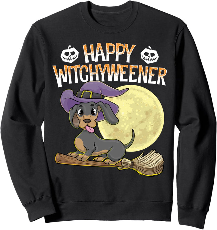 Happy Witchyweener Halloween Dackel Hexe Wiener Hund Sweatshirt