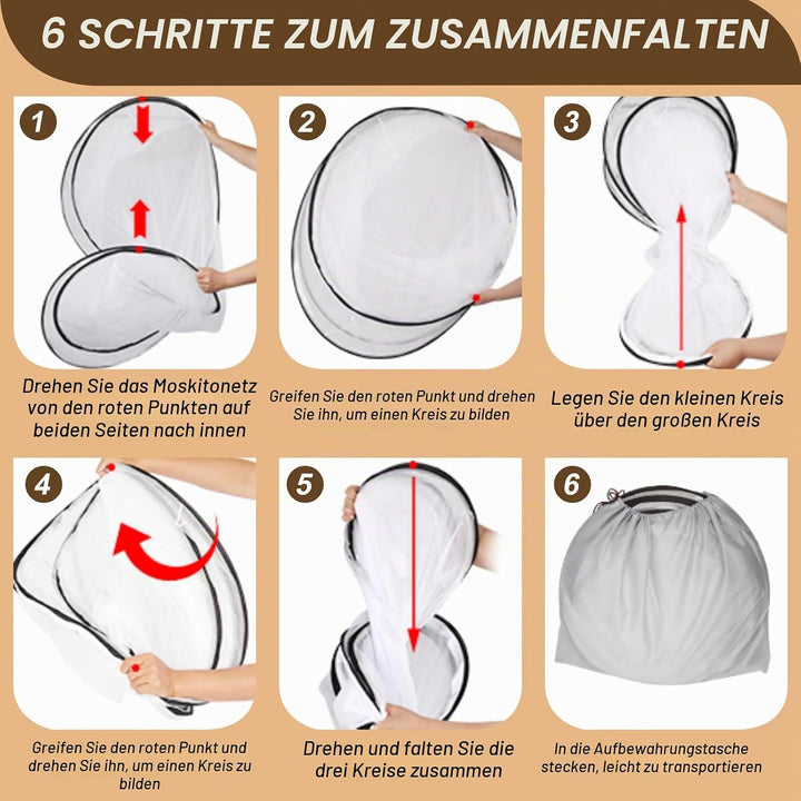 YADODO Moskitonetz Bett Reise Faltbar Pop up Mückennetz Bett 90X 200x 60cm Mücken Mosquito Netz Bett