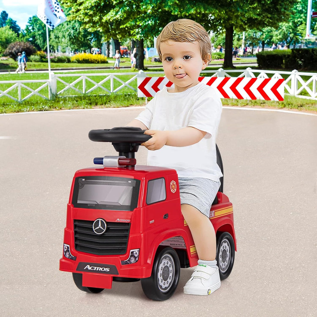 COSTWAY Mercedes Benz Rutschauto, Schiebeauto mit Stauraum & Musik & Hupe & Kippschutz, Kinder Rutsc