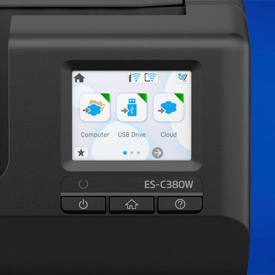 Epson Netzwerk Scanner ES-C380W, kompakter A4 Business Scanner mit geringem Stromverbrauch, Duplex-E