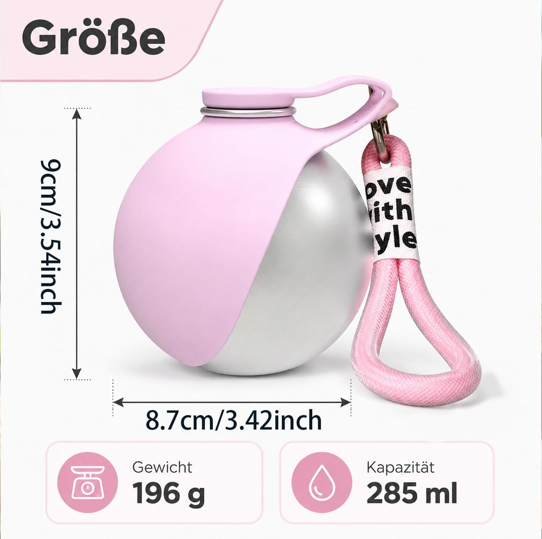 2 Stück Trinkflasche Hunde für Unterwegs,Auslaufsichere Reise Trinknapf,Hundetrinkflasche für Unterw