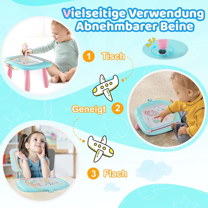 Kikidex Kleinkinder Spielzeug Alter 1-3, Magnetisch Zaubertafel, Mädchen Spielzeug für 1-2 Jahre, Ma