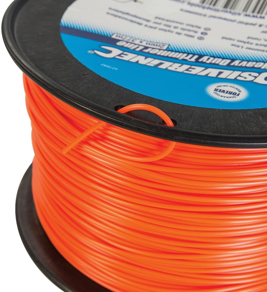 Silverline 427692 Profi-Mähfaden, rund 2 mm x 377 m, 2 mm x 377 m