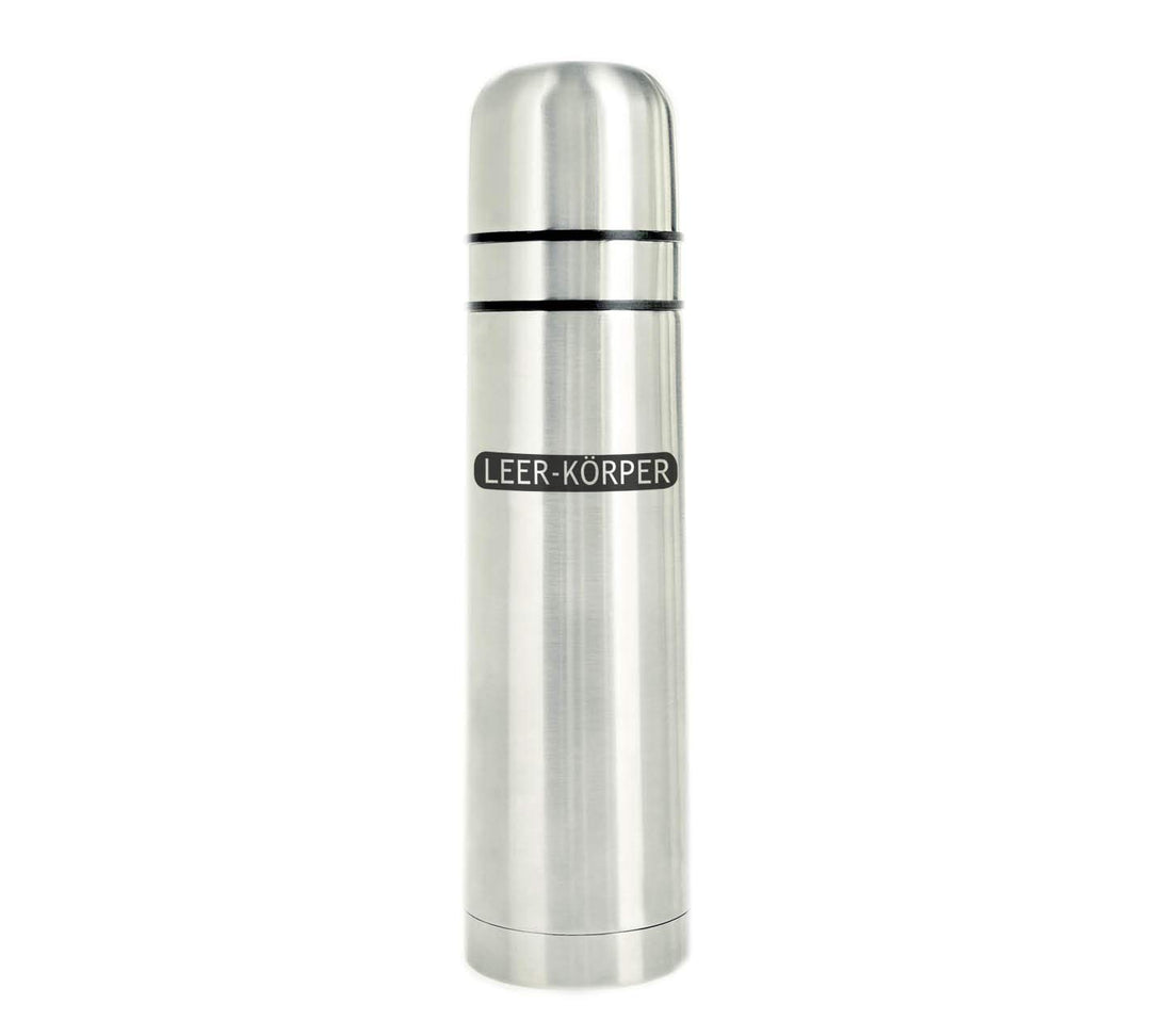 Thermoskanne Leer-Körper, mit 2 Tassen, doppelwandige Isolierkanne, Thermosflasche aus Edelstahl, or