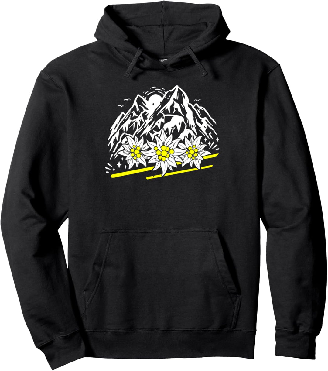 Alpen Edelweiss Edelweiss Tracht für Dirndl und Lederhose Pullover Hoodie