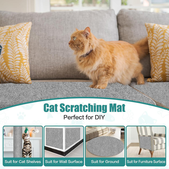 Kratzteppich selbstklebend Kratzmatte Katze Sofa Kratzbretter Katze Wand Kratzbrett Katzen Katzenwan