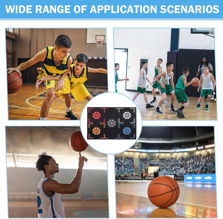 Matte Ballkontrolle Schritt Trainingsmattem, Gummi Trainingsmatte Geschenke Basketball Trainingsmatt