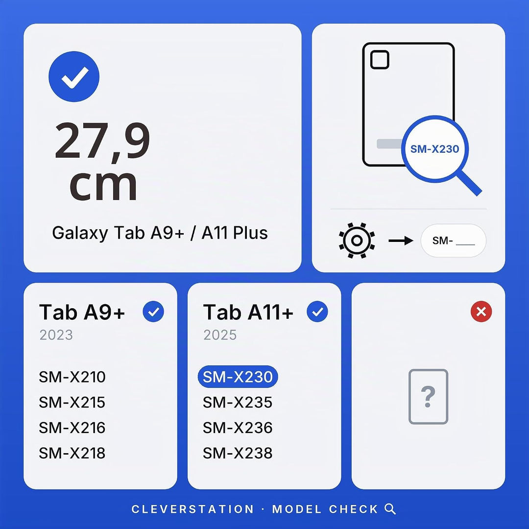 Tablet Wandhalterung für Samsung Galaxy Tab A9+ / A11 Plus (11 Zoll) - Passgenauer &amp; Flacher Rahmen