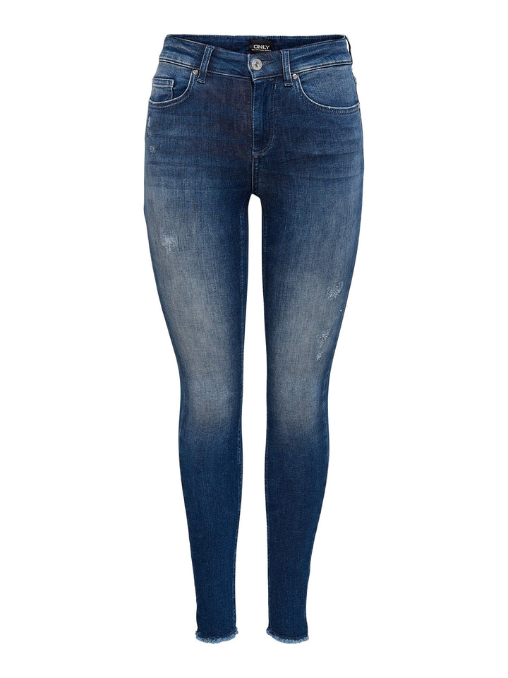 ONLY Female Skinny Jeans ONLBLUSH Mittlere Taille Skinny Fit Jeans XS / 32L Dark Blue Denim, XS / 32
