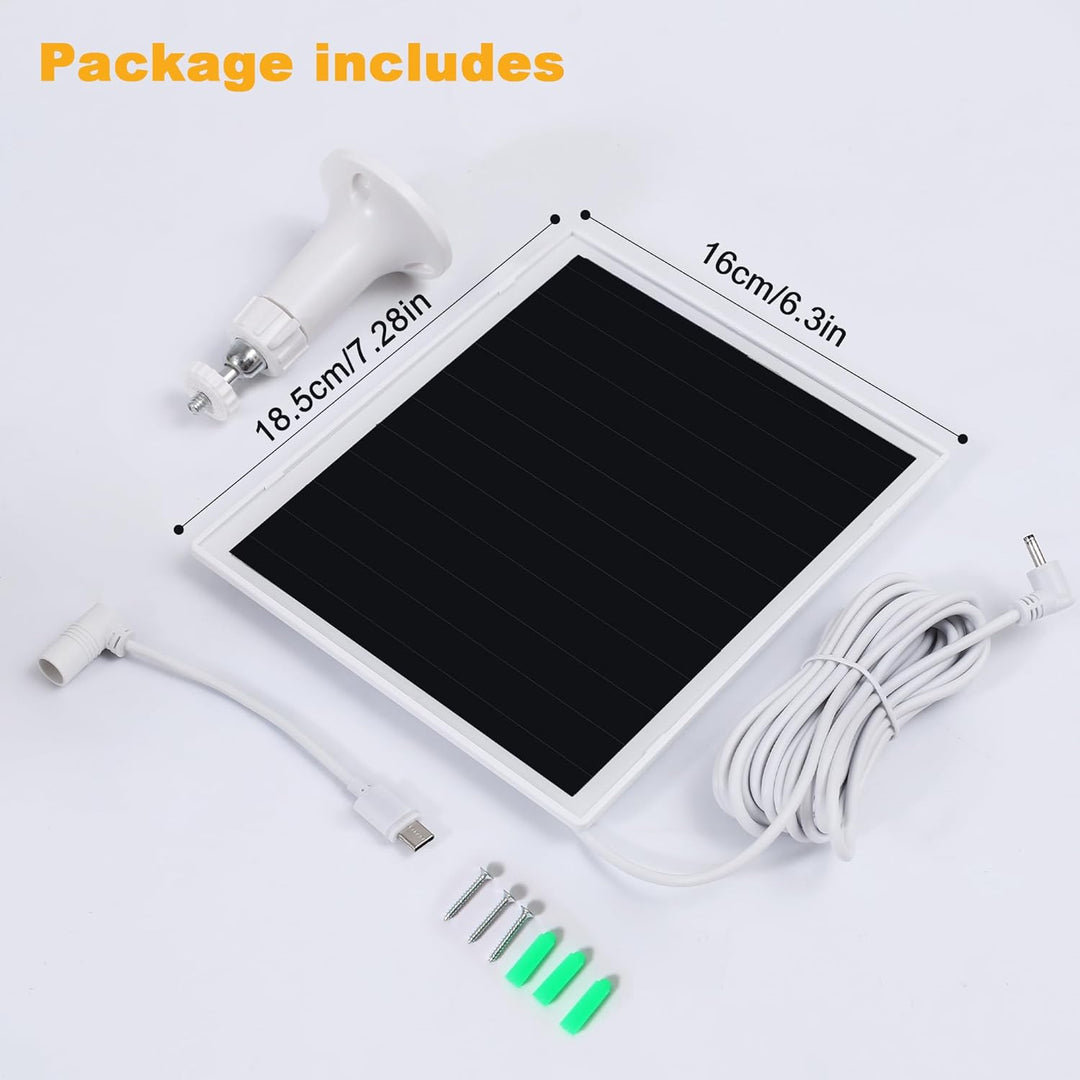 Solarpanel-Ladegerät für Ringkamera, kompatibel mit Ring Stick Up Cam Akku, Ring Spotlight Cam Akku,