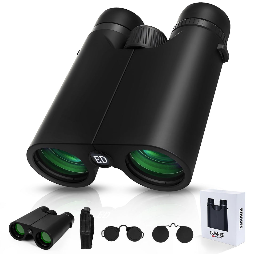 10x42 Fernglas für Erwachsene, leistungsstarkes kompaktes Fernglas mit schwachem Licht, Nachtsicht f