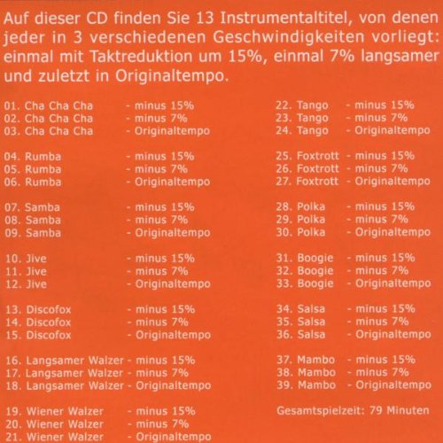 Tanzmusik Zum Lernen, Audio-CD