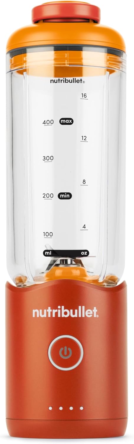 nutribullet Flex 590 ml, tragbarer Mixer mit Trinkdeckel, abnehmbare Klingen, wiederaufladbar mit US