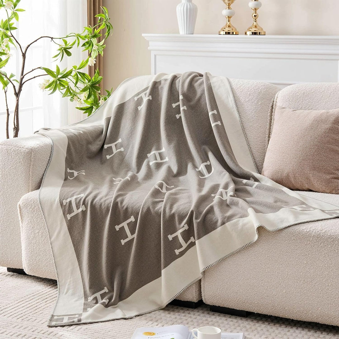 Luxusdecke aus Kaschmir &amp; Wolle – Perfekte Kuscheldecke für Sofa &amp; Sessel, Stilvoll und Wärmend, Ide