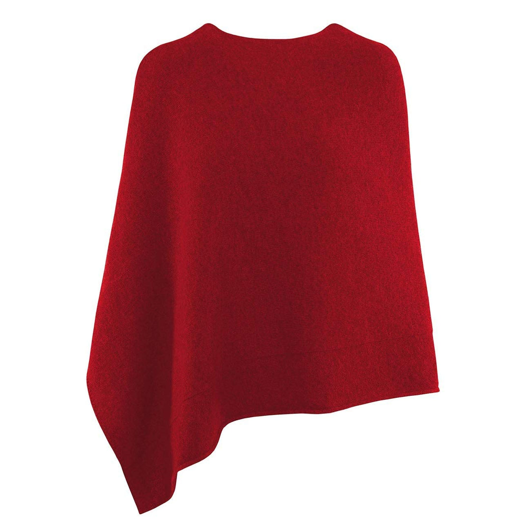 GIESSWEIN Merino Lambswool Poncho - Damen Feinstrick Überwurf aus Merinowolle, Wool Cape, Frauen Str