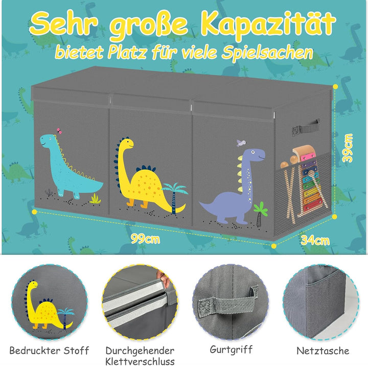 Spielzeugkiste mit deckel aufbewahrung kinderzimmer Extra Gross Aufbewahrungsbox Kinder - Faltbar Sp