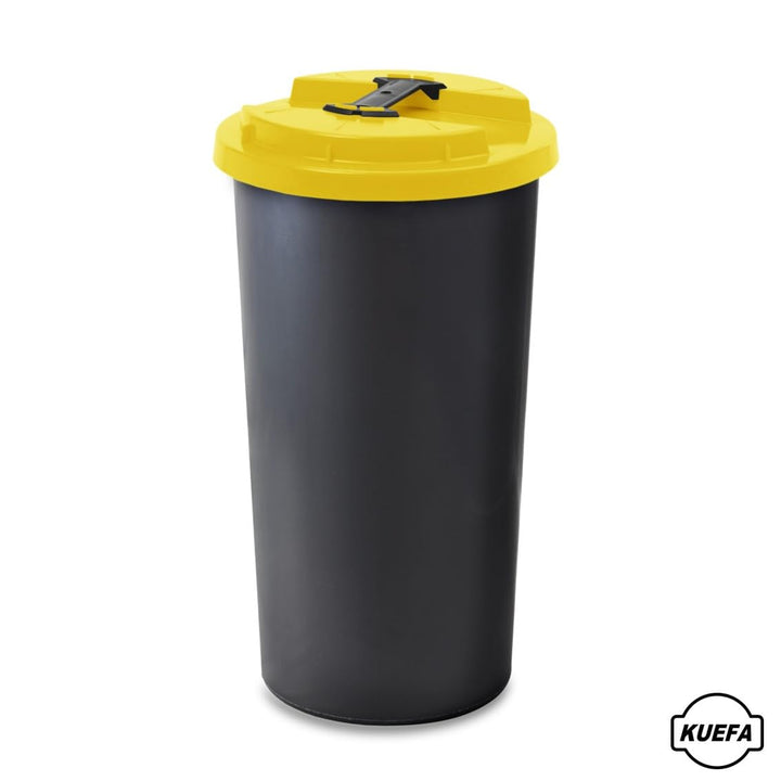 KUEFA BSC 60L Mülleimer, Müllsackständer, Gelber Sack Ständer inkl. Klemm-Ring für Müllbeutel, extra