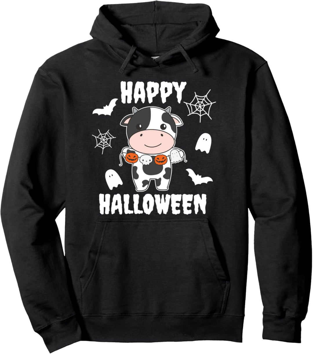 Kuh Happy Halloween Kürbis Geist Kühe Halloween Pullover Hoodie