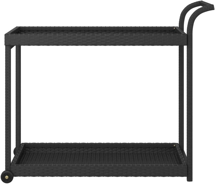 vidaXL Barwagen mit 4 Rollen Servierwagen Teewagen Küchenwagen Beistellwagen Arbeitswagen Gartenwage